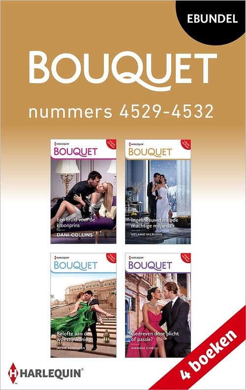 Foto van Bouquet e-bundel nummers 4522 - 4525 - dani collins, melanie milburne, jackie ashenden, amanda cinelli - ebook