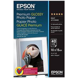 Foto van Epson premium glossy photo paper c13s042153 fotopapier 10 x 15 cm 255 g/m² 40 vellen hoogglans