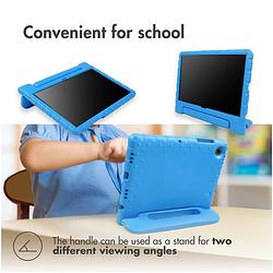 Foto van Accezz kidsproof backcover met handvat samsung galaxy tab a9 plus tablethoesje blauw