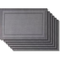 Foto van Jay hill placemats - grijs - 45 x 31 cm - 6 stuks