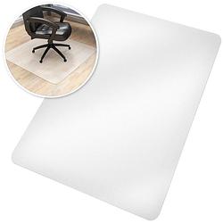 Foto van Tectake - vloerbeschermende mat 75 x 120 cm - wit - voor bureaustoelen 401694
