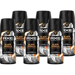 Foto van Axe deodorant bodyspray black vanilla 6x150ml aanbieding bij jumbo | 30% korting