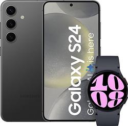 Foto van Samsung galaxy s24 128gb zwart + galaxy watch 6 zwart 40mm