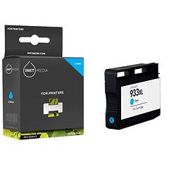 Foto van Inktmedia® -navulinkt - geschikt hp 933xl (cn054ae) inktcartridge cyaan hoge capaciteit - navul inkt - refill inkt