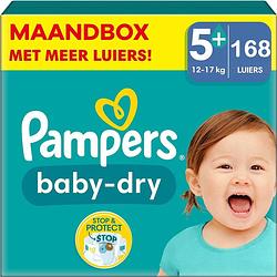 Foto van Pampers - baby dry - maat 5+ - maandbox- 168 luiers