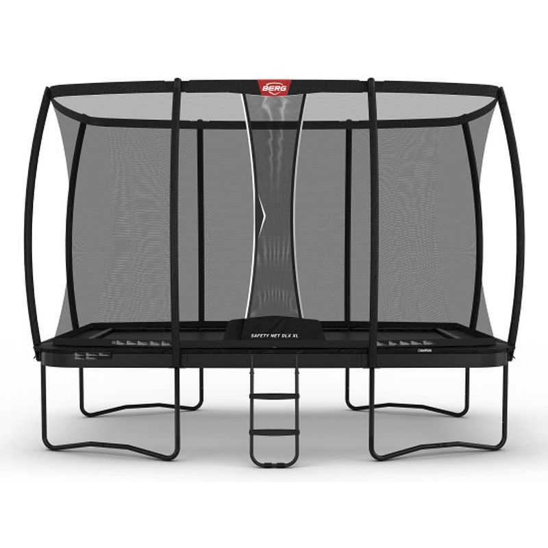 Foto van Berg trampoline ultim champion met veiligheidsnet - safetynet deluxe xl - regular - 410 x 250 cm - zwart