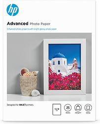 Foto van Hp advanced fotopapier, glanzend, 250 g/m2, 13 x 18 cm (127 x 178 mm), 25 vellen