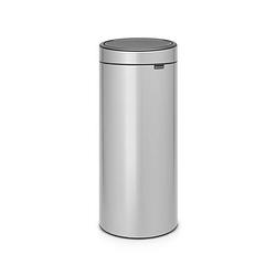 Foto van Brabantia touch bin afvalemmer 30 liter met kunststof binnenemmer - metallic grey