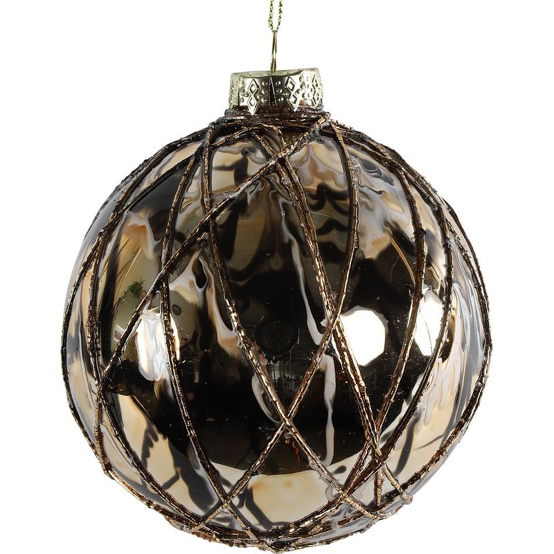 Foto van Non-branded kerstbal mabel 15 cm glas goud