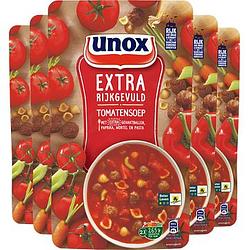 Foto van Unox extra rijkgevuld soep in zak tomatensoep 5 x 570ml bij jumbo