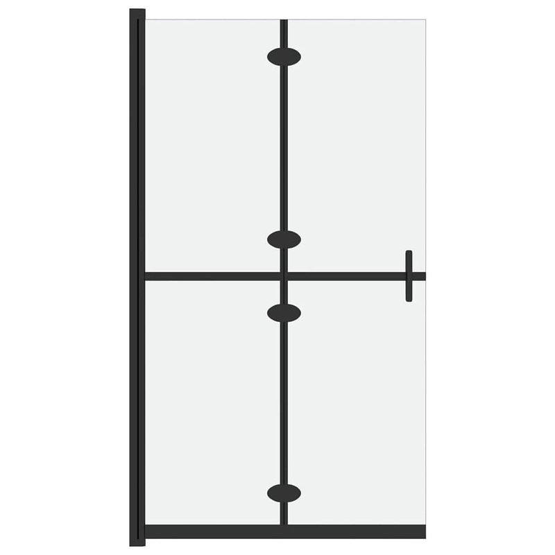 Foto van Vidaxl inloopdouchewand inklapbaar 100x190 cm esg-glas mat