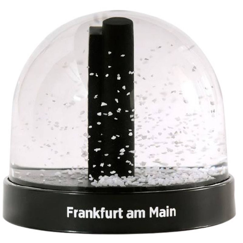 Foto van Palomar sneeuwbol city icons frankfurt 8,7 x 8 cm glas zwart