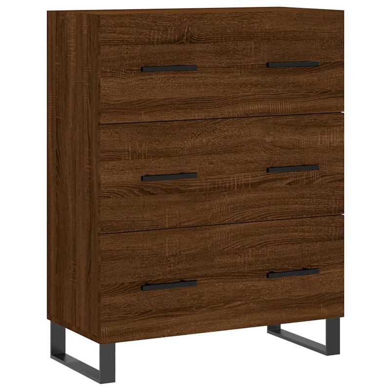 Foto van Vidaxl dressoir 69,5x34x90 cm bewerkt hout bruineikenkleurig