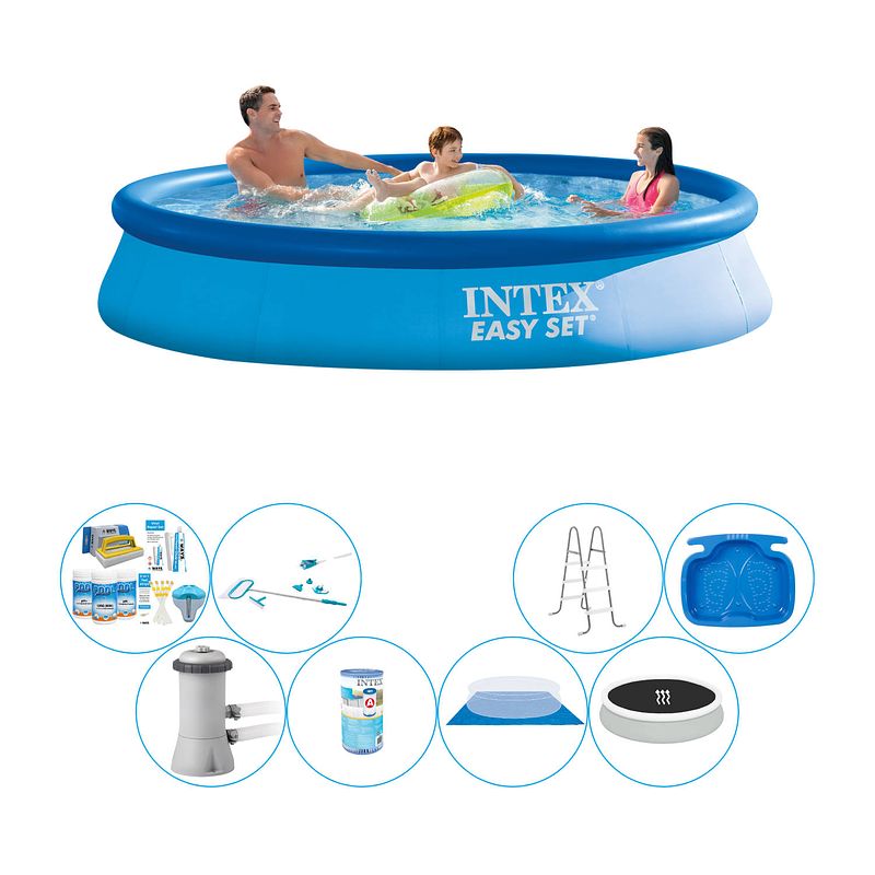 Foto van Intex easy set rond 366x76 cm - deluxe zwembad deal