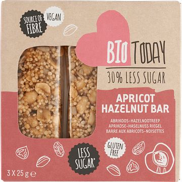 Foto van Biotoday abrikooshazelnootreep 3 x 25 g bij jumbo