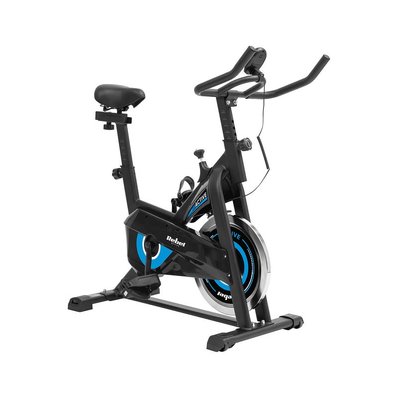 Foto van Rebel active spinningfiets - hometrainer met hartslagsensor - fitness fiets - indoor cycle