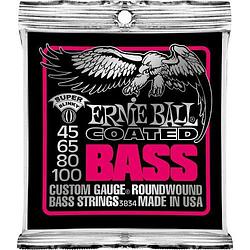 Foto van Ernie ball 3834 coated bass super slinky 45 - 100 snarenset