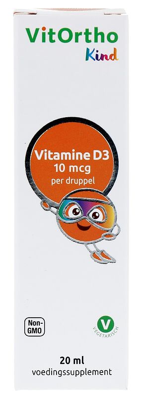 Foto van Vitortho kind vitamine d3 10mcg druppels