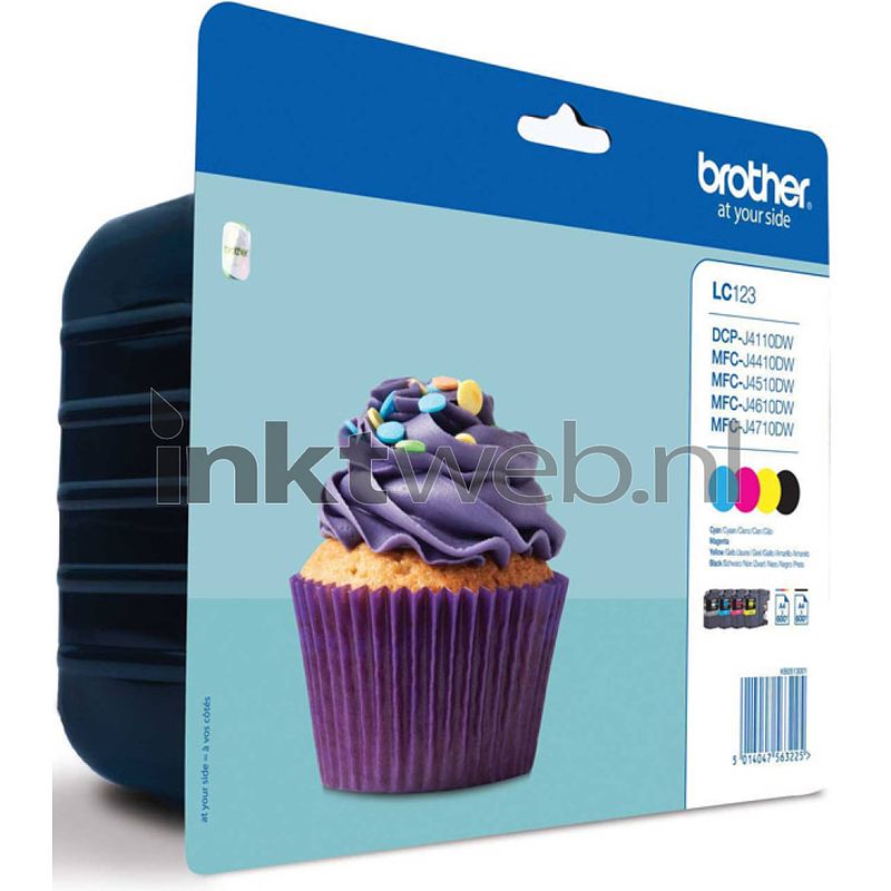 Foto van Brother lc-123 value-pack zwart en kleur cartridge