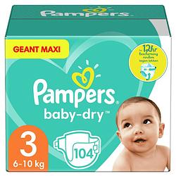 Foto van Pampers - baby dry - maat 3 - mega pack - 104 luiers