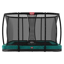 Foto van Berg trampoline ultim champion met veiligheidsnet - safetynet deluxe - inground - 330 x 220 cm - groen