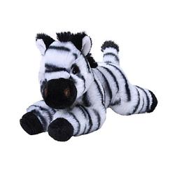 Foto van Wild republic knuffel zebra ecokins mini junior 20 cm pluche wit/zwart