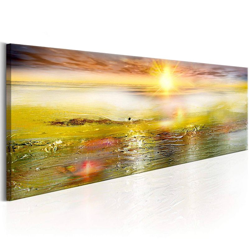 Foto van Artgeist sunny sea canvas schilderij 150x50cm