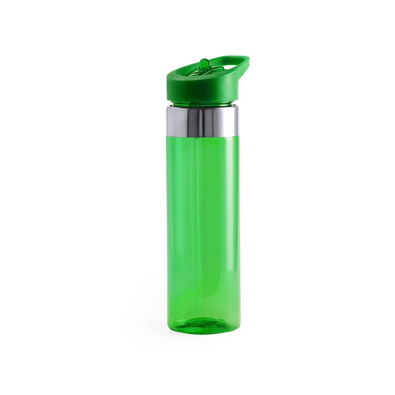 Foto van Bidon/drinkfles/waterfles 650 ml groen van kunststof - drinkflessen