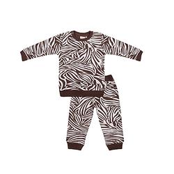 Foto van Little indians pyjama zebra katoen wit/zwart mt 18-24 maanden