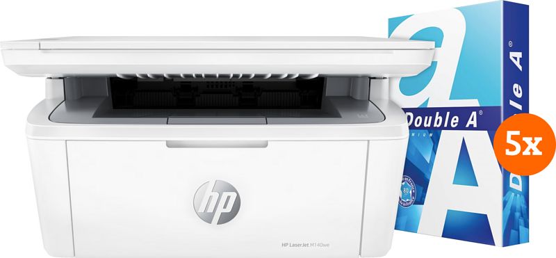 Foto van Hp laserjet m140we + 2.500 vellen a4 papier