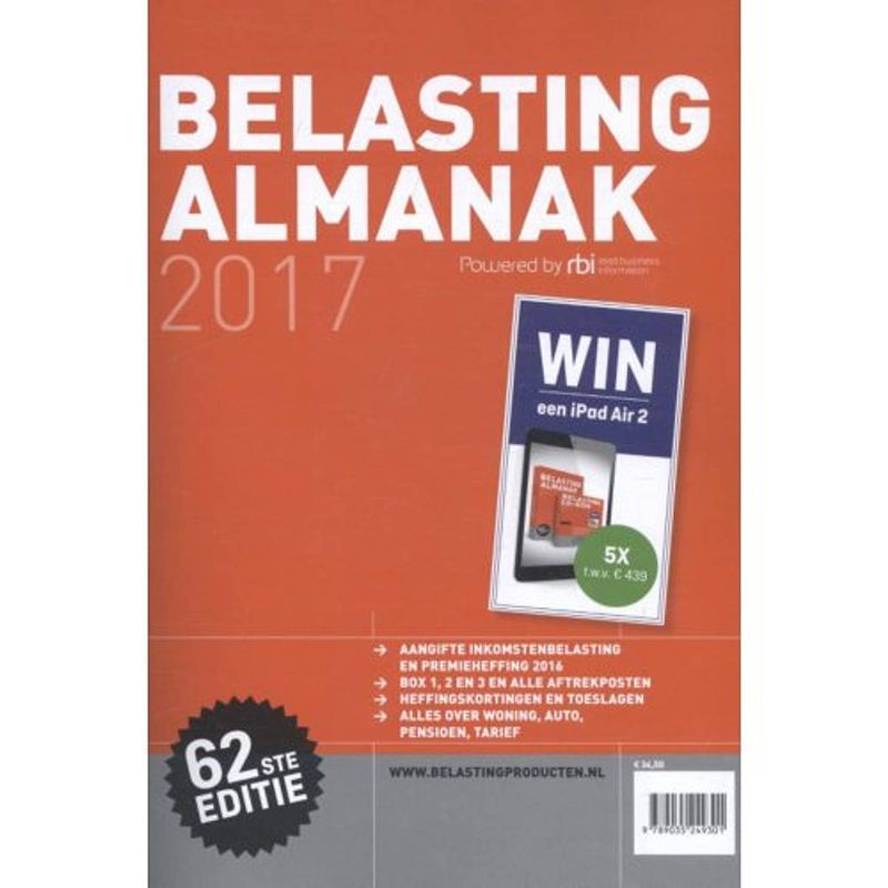 Foto van Belasting almanak / 2017