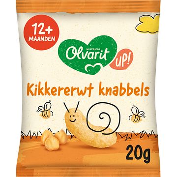 Foto van Olvarit up! kikkererwt knabbels 12+ maanden 20g bij jumbo