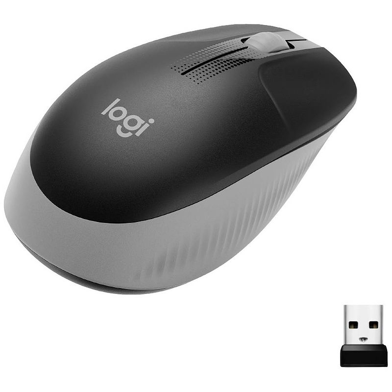 Foto van Logitech - m190 middelgrijze draadloze muis