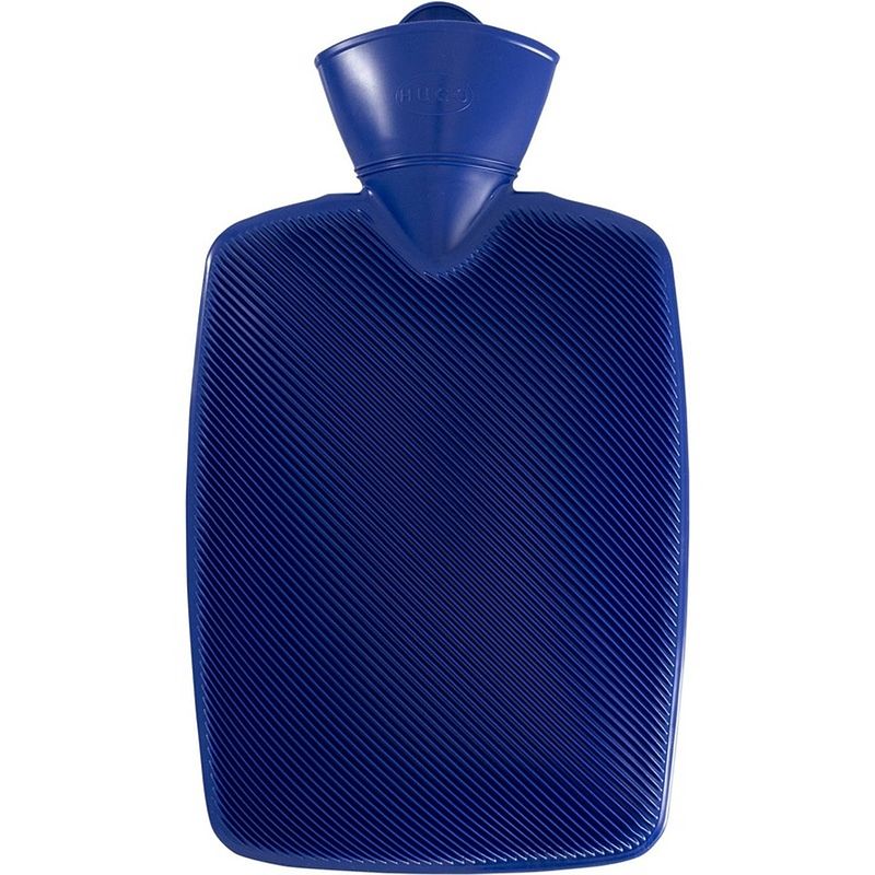 Foto van Kunststof kruik navy blauw 1,8 liter zonder hoes - warmwaterkruik