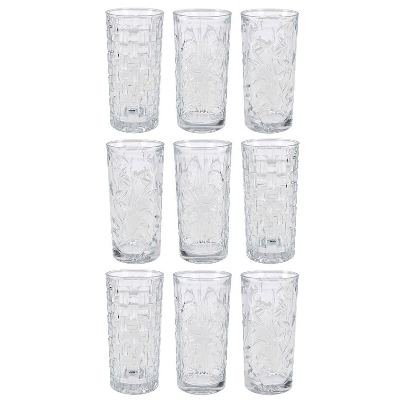 Foto van Atmos fera waterglazen - 9x - 380 ml - longdrinkglazen - vaatwasserbestendig - longdrinkglazen