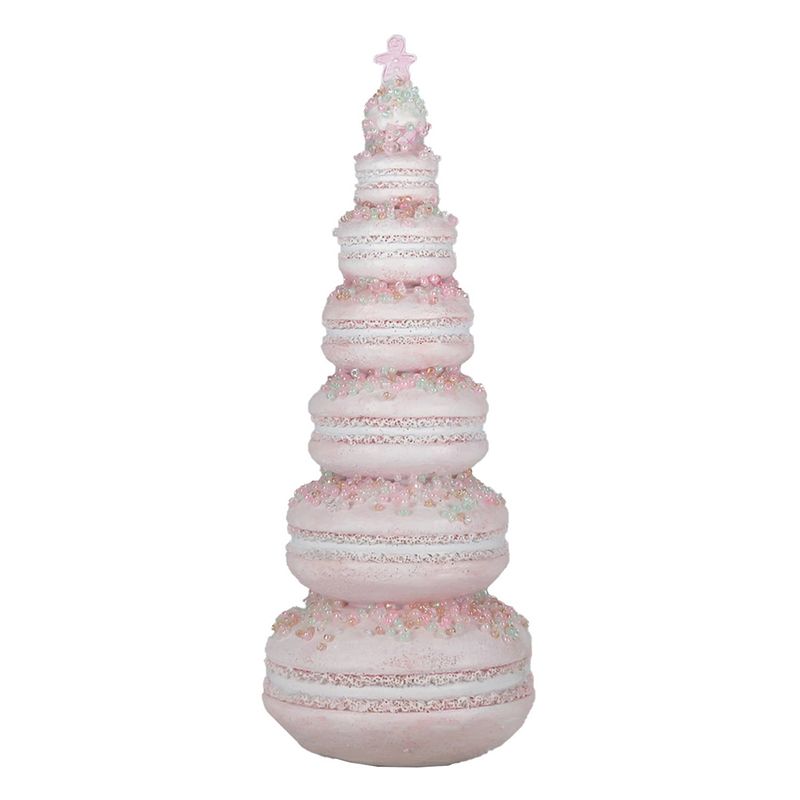 Foto van Clayre & eef beeld macarons 20 cm roze kunststof woonaccessoires beeld decoratie decoratieve accessoires roze