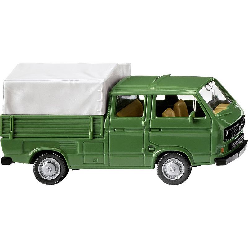 Foto van Wiking 0293 09 h0 volkswagen t3 dubbele cabine - grasgroen