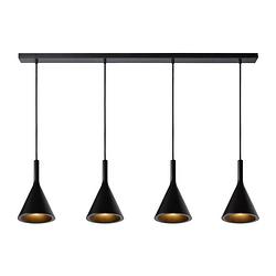 Foto van Lucide - gipsy hanglamp 4x e27 zwart beton