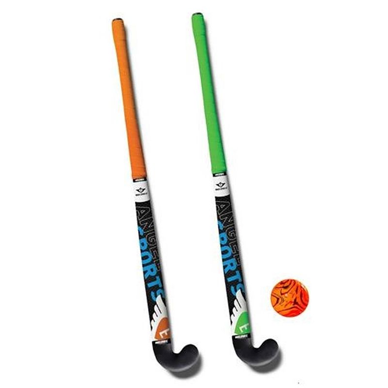 Foto van Angel sports hockeyset 3-delig groen/oranje 30 inch