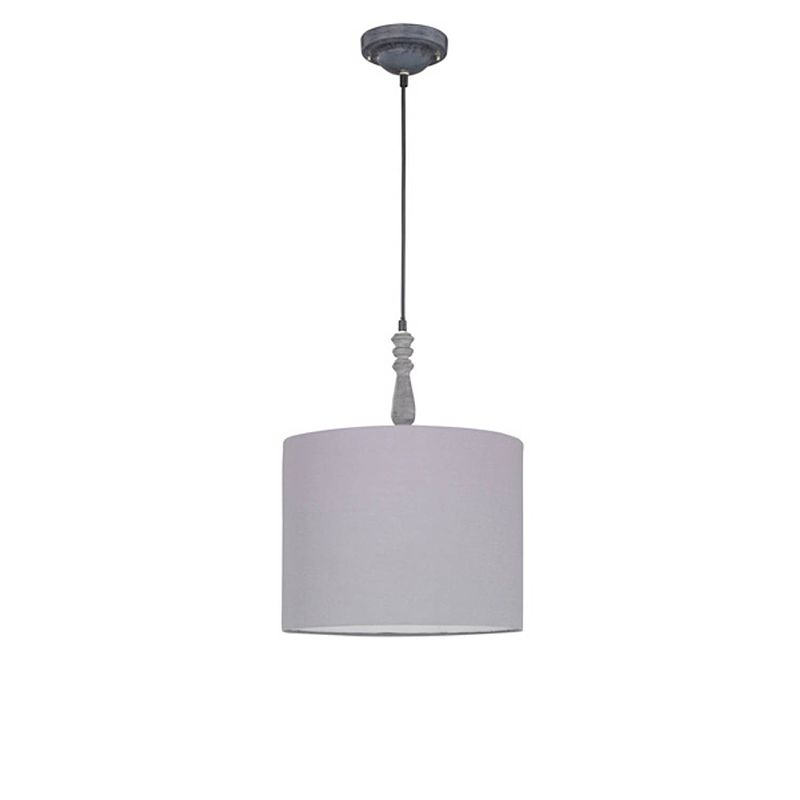 Foto van Authentieke hanglamp hood - aluminium - grijs