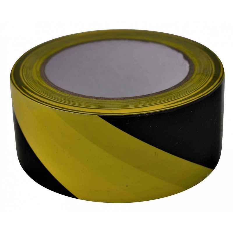 Foto van Verlofix vloermarkeringtape 50 mm x 33 m pvc geel/zwart