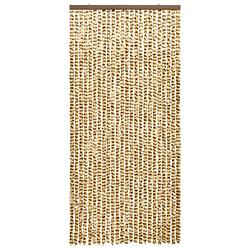 Foto van The living store vliegengordijn chenille 100 x 220 cm - beige/bruin