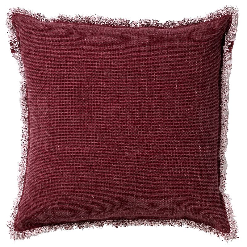 Foto van Dutch decor burto - kussenhoes van katoen merlot 60x60 cm - rood - rood