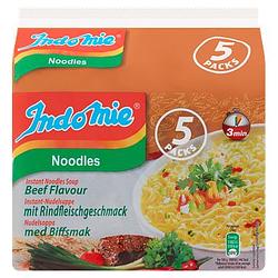 Foto van Indomie instant noodles soup beef flavour 5 x 70g bij jumbo