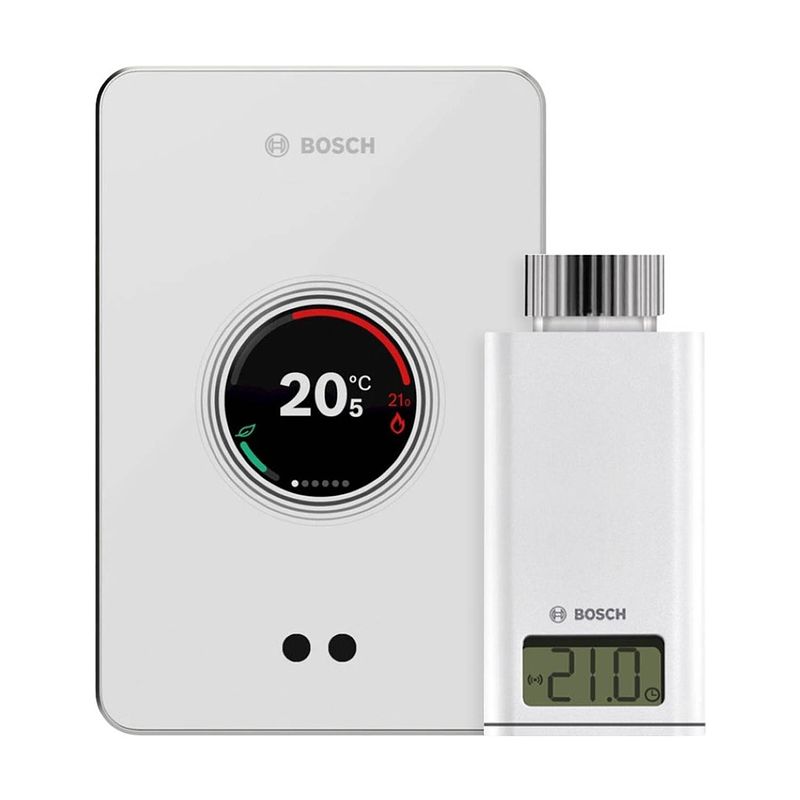 Foto van Bosch easycontrol ct200 wit + bosch easycontrol smart radiator thermostat rt10-rf