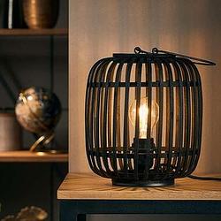 Foto van Brilliant tafellamp woodrow - zwart - 21 cm - leen bakker
