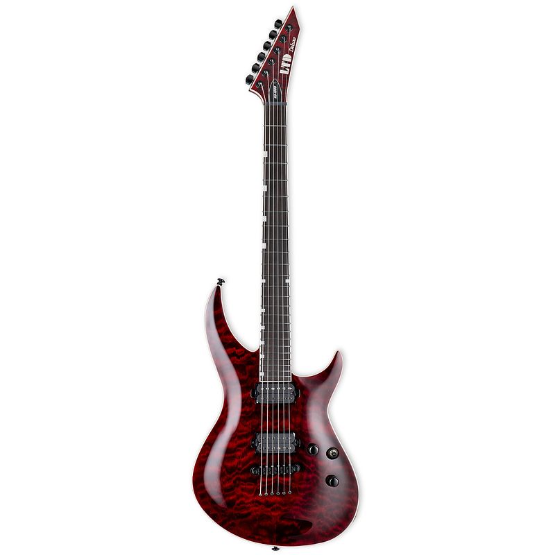 Foto van Esp ltd deluxe h3-1000 see thru black cherry