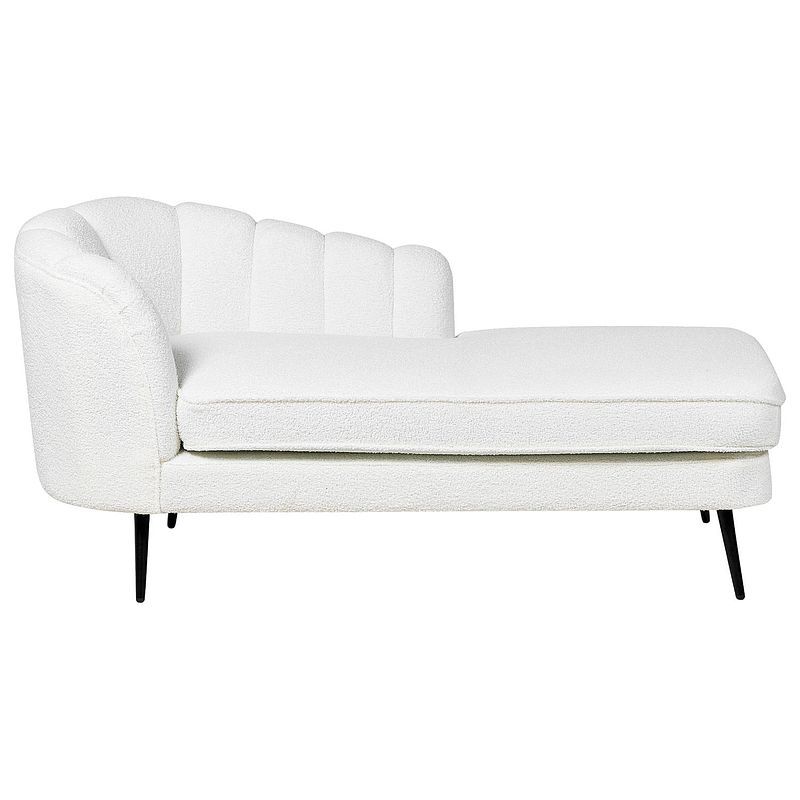 Foto van Beliani allier - chaise longue-wit-bouclé