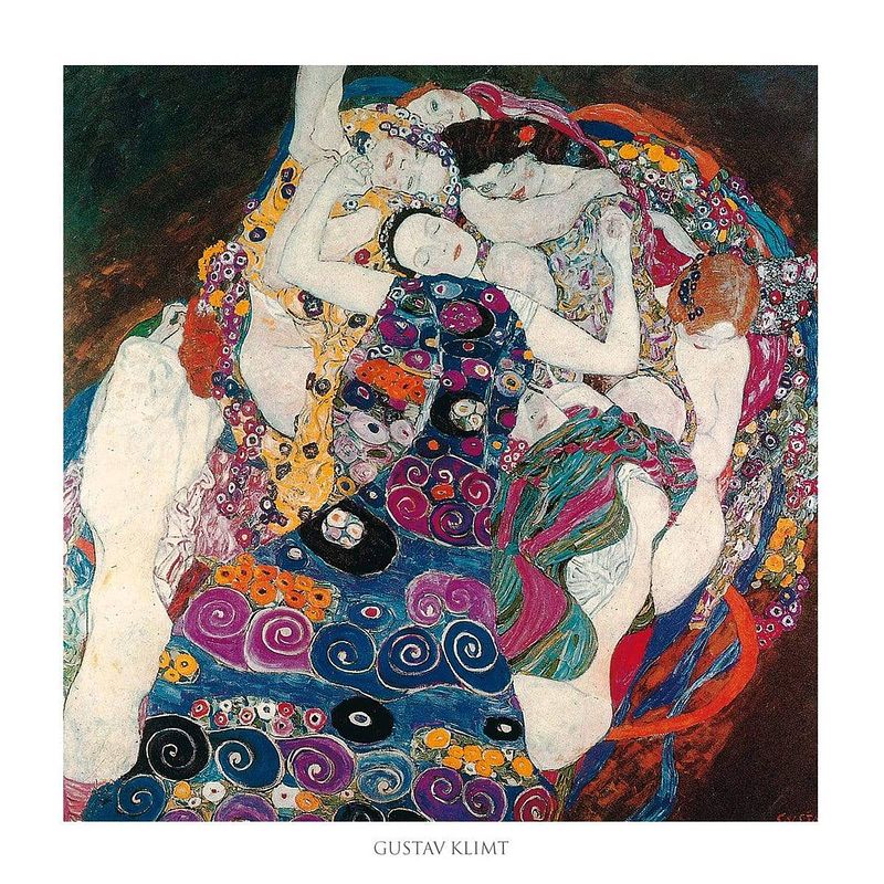 Foto van Gustav klimt - la vergine kunstdruk 70x70cm