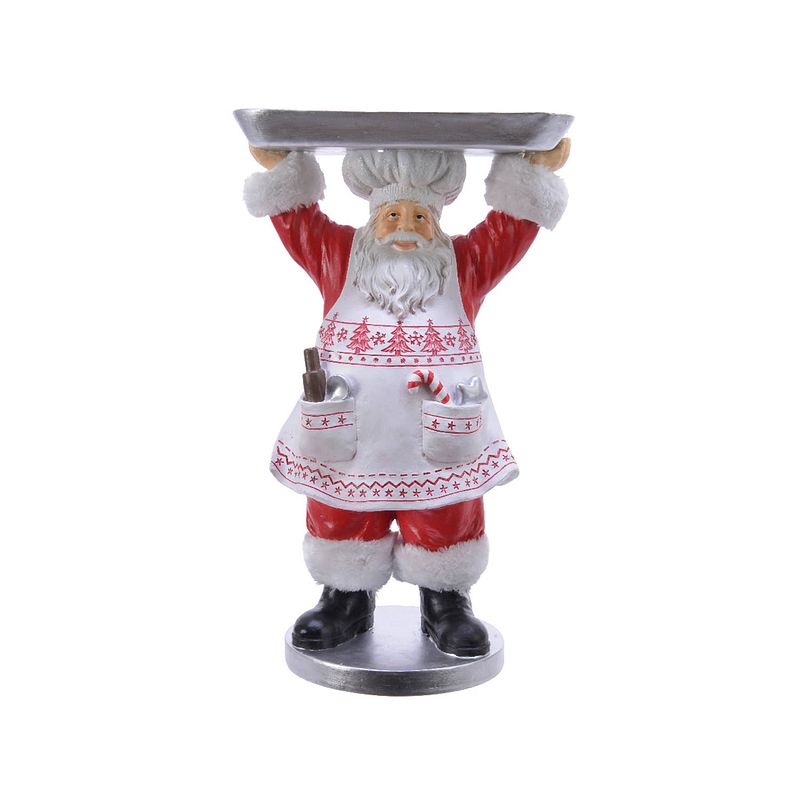 Foto van Kerstman poly schaal l22b30h50 cm rd